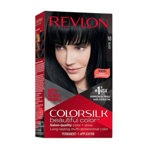 Revlon ColorSilk Permanent Hair Color - 10 Black, 1 ct