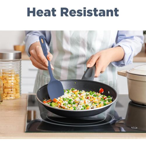 ChefAide 5 Pieces Silicone Spatulas Set, Heat Resistant Rubber Spatula