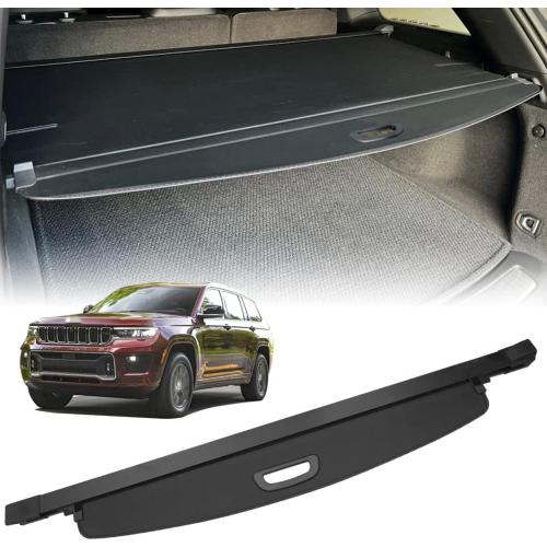 Compatible with All-New 2022-2026 Jeep Grand Cherokee(2 Row; WL) 4XE Rear Cargo Security Shade Cover Privacy Screen Retractable Rear Storage Tonneau Cargo Cover Luggage Security Shield Shade