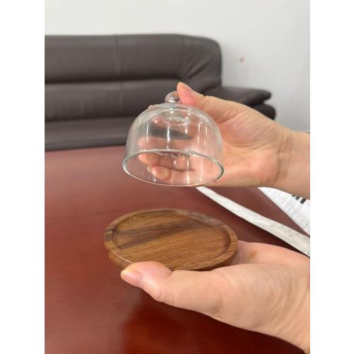 Rikyo 2 Sets Mini Cake Stand,Cake Plate Server Platter with Dome