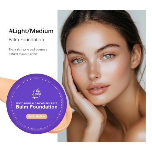 Balm Foundation for Mature Skin - Age-Defying Makeup Foundation with Hydrating Medium Coverage for Older Women, Vegan Non-Settling Formula Blurs Appearance of Fine Lines, Satin Finish (Light/Medium)