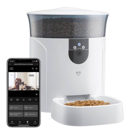 7-Light PetConnect Automatic Pet Feeder with Camera, 2-Way Audio, and Personal Voice Recording