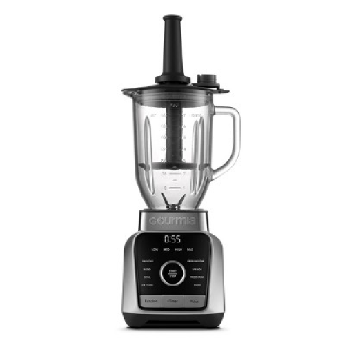 ‼️has mild stains ‼️Gourmia Digital Blender with 8 Total Blend Programs, 4 Speeds & Round-Plated Tamper Gray