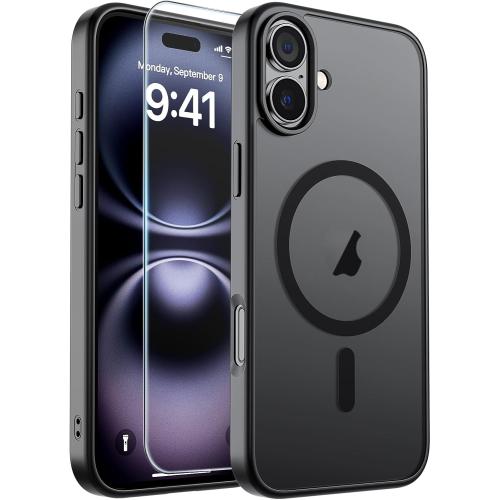 SUPFINE Magnetic for iPhone 16 Case Black