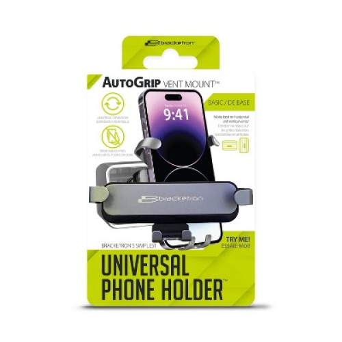 Bracketron AutoGrip Universal Car Vent Mount - Black: Plastic Adjustable Holder