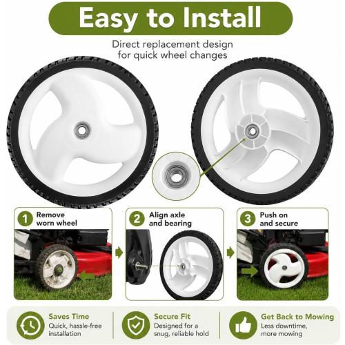 105-1816 12 Rear Wheel Assembly Replace 205-268, 2 Pack