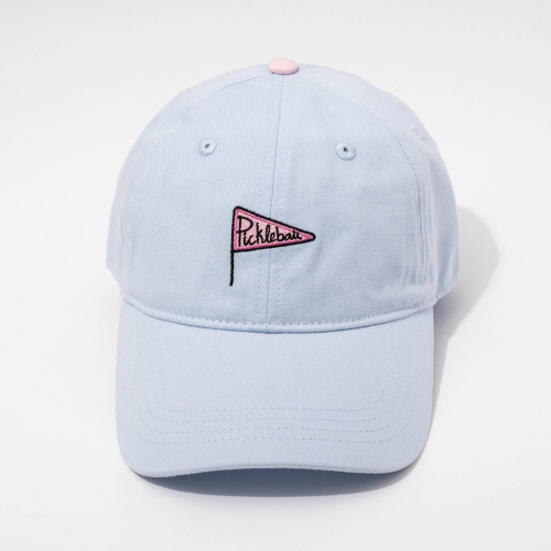 Pickleball Flag Hat - Frasier Sterling Blue/Pink: Adjustable Cotton Sports Cap