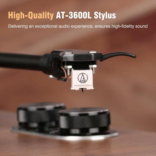 1 BY ONE Vinyl Record Player with Built-in Speakers, Belt-Drive Turntable
