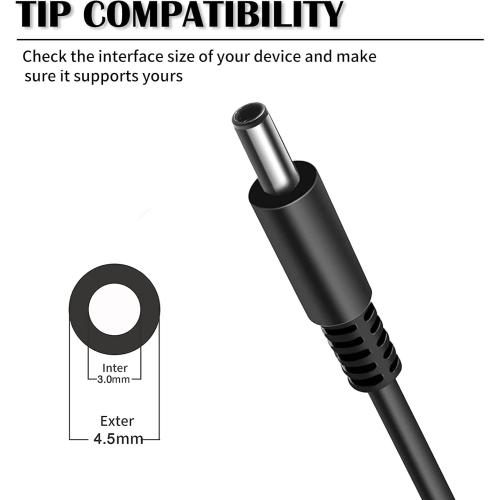 IEFUU 65W 45W Charger Compatible with Dell Laptop Inspiron 11/13/14/15/17 3000 5000 7000 Series 3583 3593 5570 Latitude E5450 XPS 13-65 45 Watt AC 2-in-1 Computer Adapter Power Cord 4.5 * 3.0 mm Jack