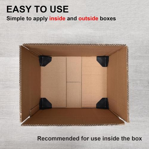 200 Pcs Shipping Box Corner Protectors, Plastic Heavy Duty Packaging Edge Protectors, Reinforcement Corner Guards for Boxes, Cartons and Panel Packaging, 2.36x2.36 x 2.36