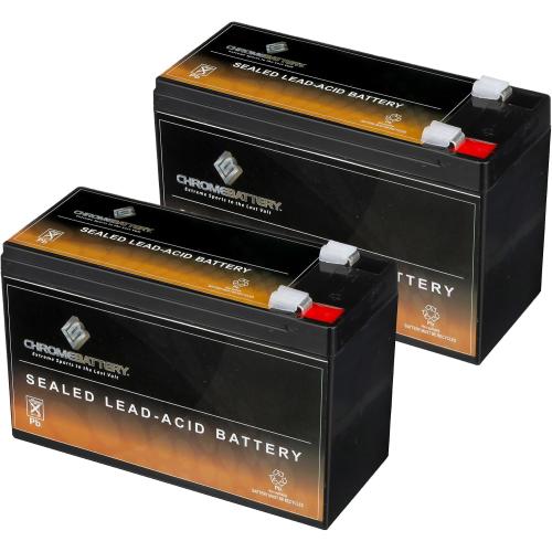 CB CHROMEBATTERY 12V 9AH Sealed Lead Acid (SLA) Rechargeable Battery – 2 Pack – F2 Terminal – Deep Cycle Design – for UPS, Alarm Systems, Emergency Lighting, Scooters, Medical & Solar & More