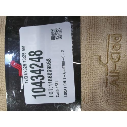2pk All-Clad Solid Kitchen Towel: Highly Absorbent, Super Soft Long Lasting - 100% Cotton, 17x30 Tea Towel for Cleaning & Drying Dishes, Pans, Glassware, or Countertops, Cappuccino