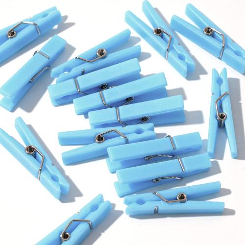 Mini Clothespins for Baby Shower Games Boy Blue Clothes Pins 1.4 Inch