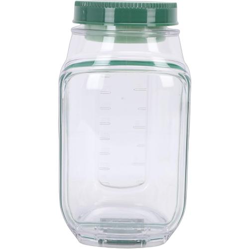 Portable Leakproof Salad Jar with Dressing Compartment Vertical Layering Side Opening Design for Lunch, Office, School and Travel Picnic