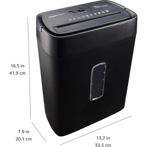 Amazon Basics Cross Cut Paper and Credit Card Shredder, 12 Sheet (New Model), Black