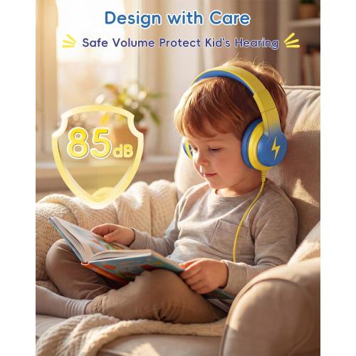 Candy Bila USB C Kids Headphones for School,Wired Over-Ear for Boys Girls