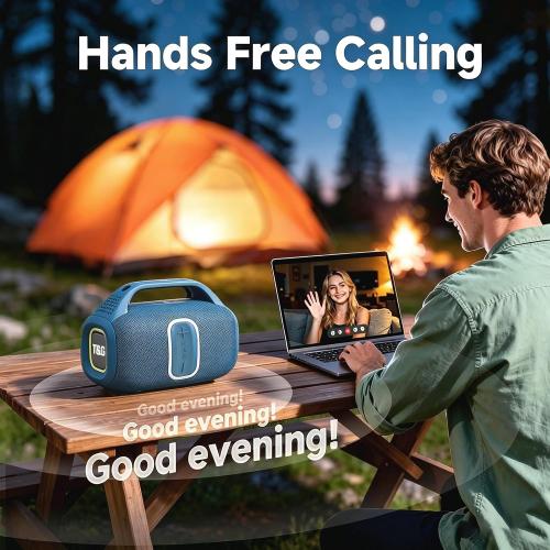 T&G TG Bluetooth Ourdoor Speaker with Bass, 60W Loud Boombox