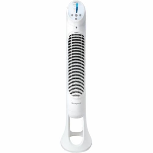 Honeywell 40 inch Bedroom and Living Room White Oscillating QuietSet Tower Fan with 5 Levels of Quiet Remote Control and Powerful Airflow for Fast Whole Room Cooling HYF260W