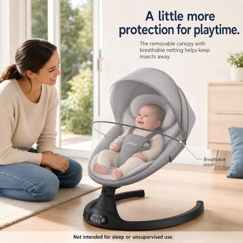 NEEDS CLEANING ‼️‼️‼️LAREX Baby Swings for Infants, Electric Swing, Bluetooth & Remote Control