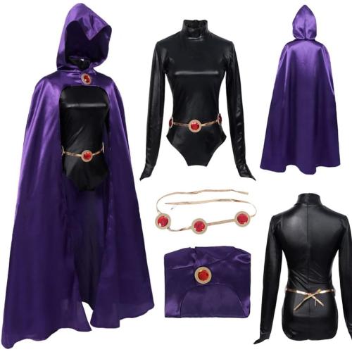 Raven Cosplay Costume Raven Purple