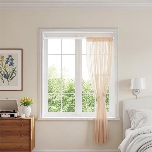 MEXAU White Tension Curtain Rods18 to 36 In,Small Curtain Rods No Drilling
