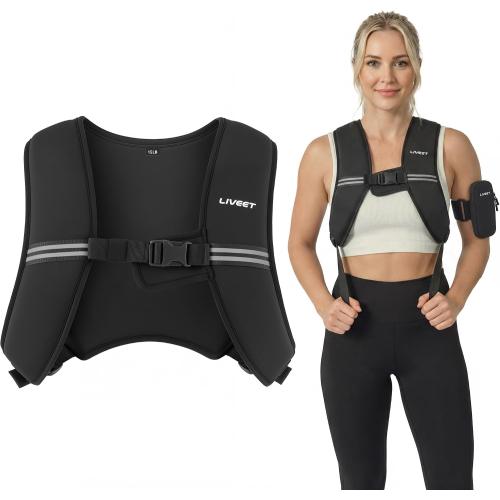 Weighted Vest for Women Men, Soft Iron, Reflective Strips