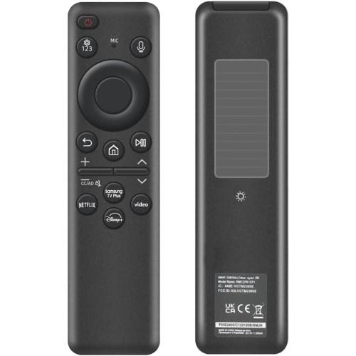 Rechargeable Voice Remote for Samsung Smart TVs, Replacement for 2019–2026 Samsung TV Remote Control. USB-C & Solar Charging. Voice Search. 2-Year Warranty.