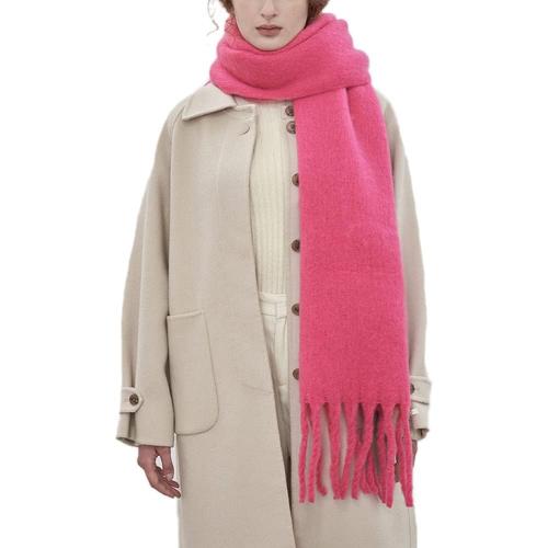 OUNIYA Large Chunky Scarf Oversized Fluffy Scarves Blanket Big Wool Thick Winter Warm