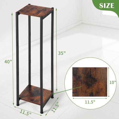 PROBABLE MISSING PART ‼️ Dipion 40 Inch Tall Plant Stand Indoor,2 Tier Pedestal Stand,Rustic Brown