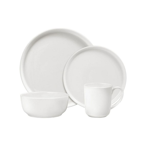Mikasa Samantha 16 Piece Dinnerware Set, Service for 4 - White - No Size