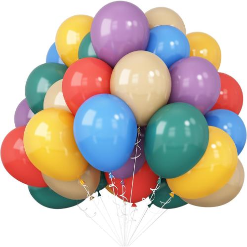 Colorful Balloons Rainbow Assorted Color Latex Balloons Set 60pcs 12inch Blush Blue Nude Light Purple Orange Yellow Helium Mixed Colored Balloon Boho Birthday Party Decoration Here Comes the Son