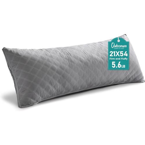Oubonun Full Body Pillow for Side Sleeper, Adjustable Firm Long Bed Pillow