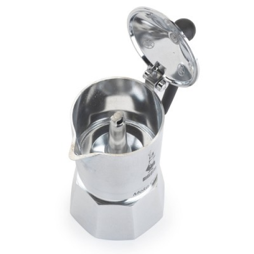 Bialetti 3 Cup Moka Stovetop Espresso Maker - Silver: Aluminum, Manual, Hand Wash, Glossy, Ground Coffee, Mesh Filter