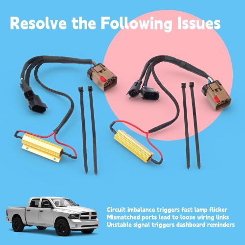 2Pcs Halogen to LED Taillight Conversion Harness Connector