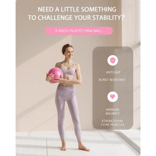 LIONSCOOL Pilates Ring Set 14 Magic Circle, 9 Mini Ball, Resistance Bands