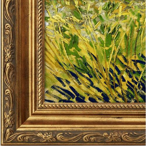 Antique Gold 5x7 Picture Frame, Ornate Embossing 5 x 7 Frame with Tempered Real Glass, Tabletop or Wall Mounting Display for Art Prints or Pictures, 2 Pack