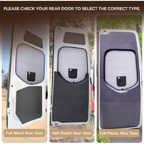 Living in a Bubble Insulated Blackout Rear Window Covers for Mercedes Benz Sprinter (Full Metal Door) - Vanlife Must Have Accessories, Van Life Essentials (Pair) (Sprinter 2019-Current (VS30))