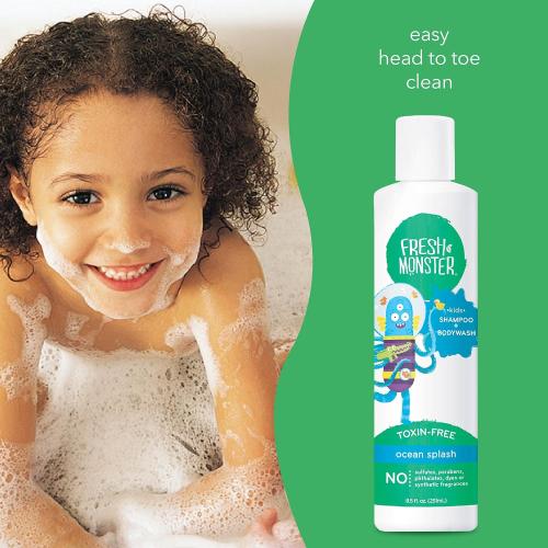 Fresh Monster 2-in-1 Kids Shampoo & Body Wash, Ocean Splash, 8.5 oz