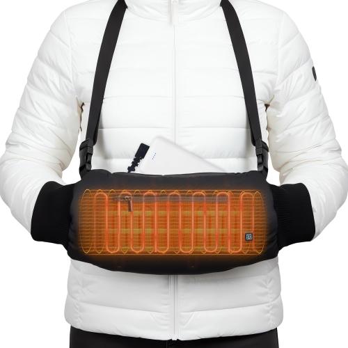 Heated Hand Warmers Pouch with 10000mAh Rechargeable Battery Electric Heated Hand Muff for Football Golf Concert White Elephant Gifts Heated Pocket for Women Men