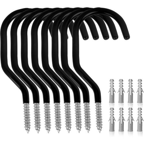 GURADESIGN 8-Pack Heavy Duty Bike Hook, Loading Capacity 100 LBS, 6 inch, Bike Hooks for Garage Wall and Garage Ceiling