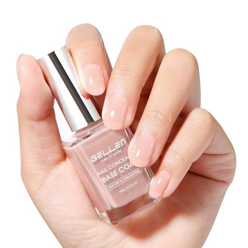 GELLEN 4-In-1 Illuminating Nail Concealer Base Coat Nail Polish, No HEMA
