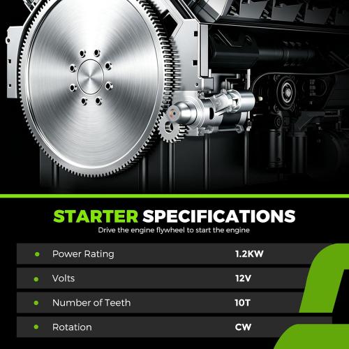 New Starter Compatible with Chrysler 300 2005-2010, Dodge Challenger 2009-2010, Charger 2006-2010, Magnum 2005-2008 V6 2.7 3.5 L, M000T21171 04608800AA 336-2099 SMT0298 19025N
