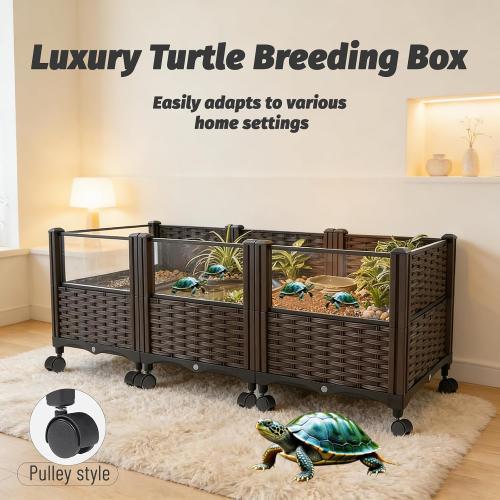 Turtle Tank, Reptile breeding Tank, Large Enclosure for Land Turtles, Large Enclosure for sea Turtles, Habitat for sea Turtles, Optional Increase in Quantity, add 10 Wheels, Turtle Supplies