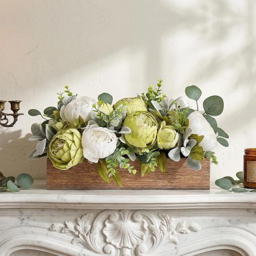 Summer Floral Centerpieces for Table Dining - Green White