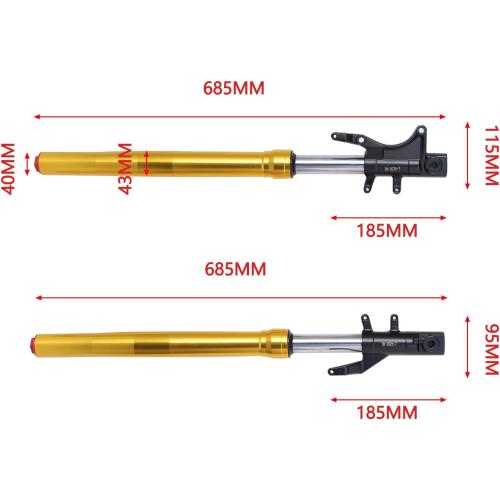 Minho Motorcycle Front Shock Absorber Compatible with Honda Grom Msx125 SF 2013-2015 2016-2020