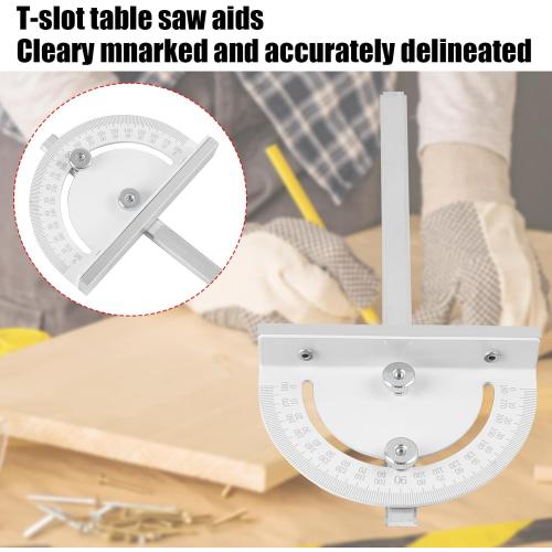 Small-scale Miter Angle Measuring Tool,Precision Inclinometer and Angle Detector for and Milling Worktable Insertion Plate- Woodworking Protractor for Table Saws and Power Tools
