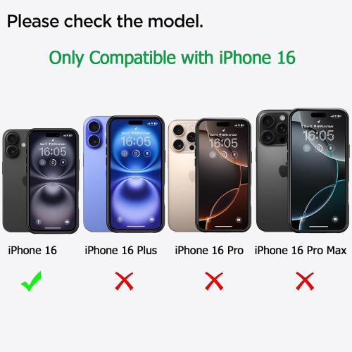 Battery Case for iPhone 16, Upgraded 10000mAh Battery Pack Rechargeable Charger Case Support Carplay with Wireless Charging Compatible for iPhone 16 (6.1 inch) External Battery Charging Case (Black)