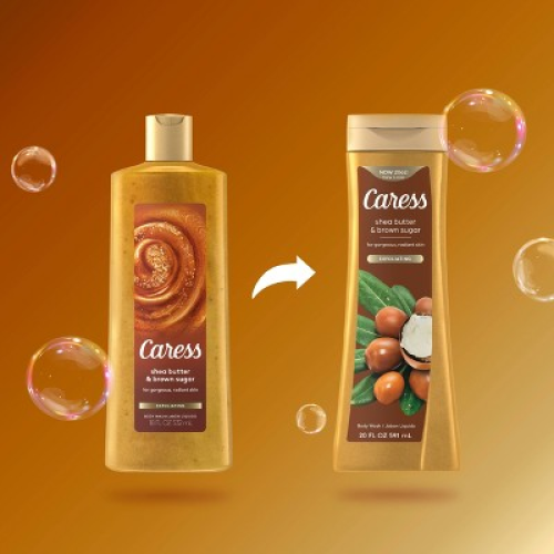 Caress Body Wash - Shea Butter & Brown Sugar - 20 fl oz