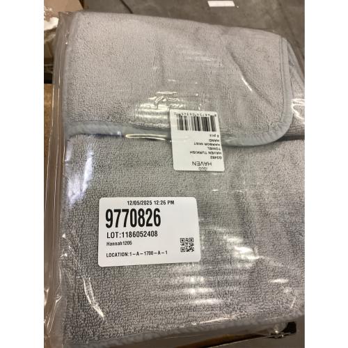 Haven Turkish Cotton Hand Towel in Harbor Mist Grey 6 pack