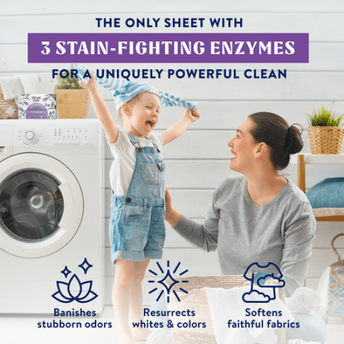 Cleancult Laundry Detergent Sheets, Wild Lavender Scent, 60 Count